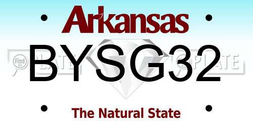 BYSG32 Arkansas License Plate