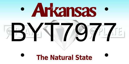 BYT7977 Arkansas License Plate