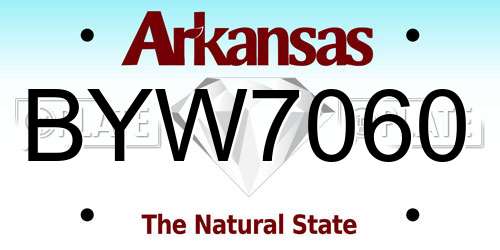 BYW7060 Arkansas License Plate