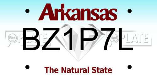 BZ1P7L Arkansas License Plate