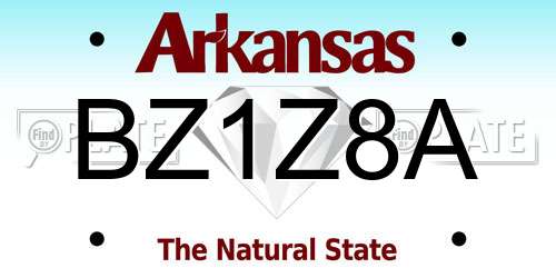 BZ1Z8A Arkansas License Plate