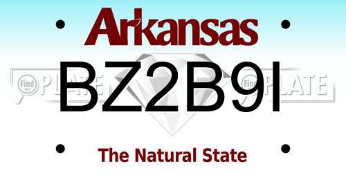BZ2B9I Arkansas License Plate