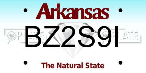 BZ2S9I Arkansas License Plate