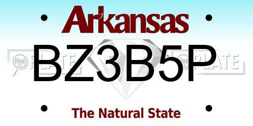 BZ3B5P Arkansas License Plate