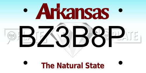 BZ3B8P Arkansas License Plate