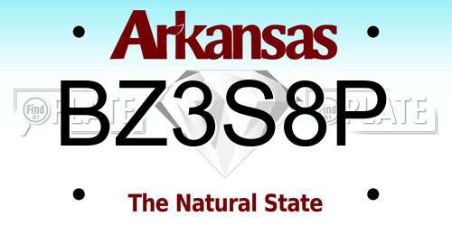 BZ3S8P Arkansas License Plate