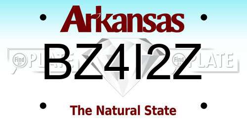 BZ4I2Z Arkansas License Plate