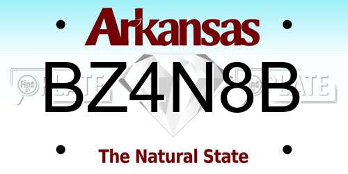 BZ4N8B Arkansas License Plate