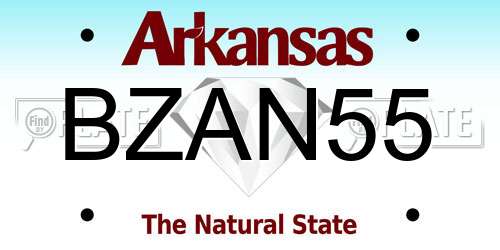 BZAN55 Arkansas License Plate