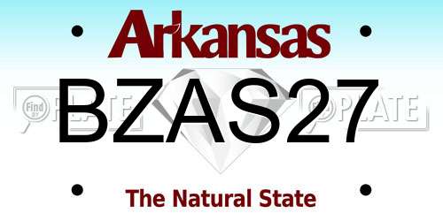 BZAS27 Arkansas License Plate