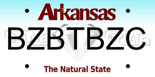 BZBTBZC Arkansas License Plate