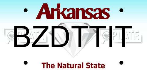 BZDTTIT Arkansas License Plate