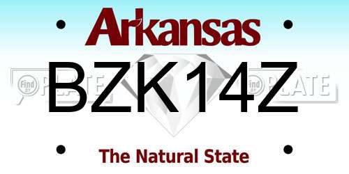 BZK14Z Arkansas License Plate