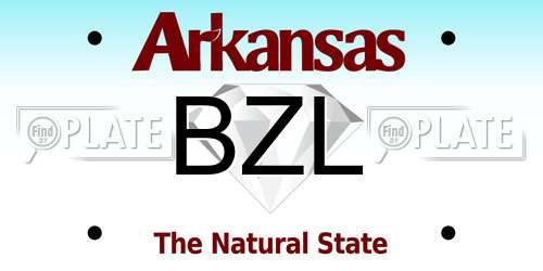 BZL Arkansas License Plate
