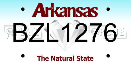 BZL1276 Arkansas License Plate