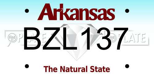 BZL137 Arkansas License Plate