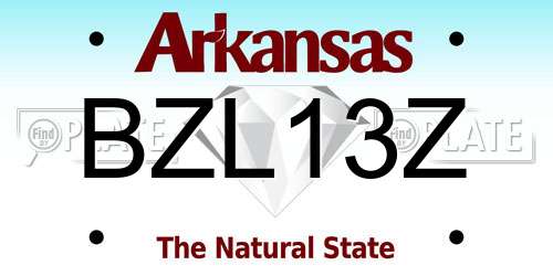 BZL13Z Arkansas License Plate