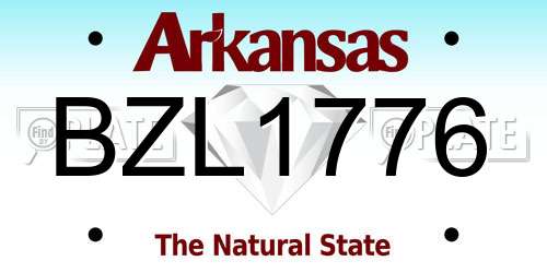 BZL1776 Arkansas License Plate