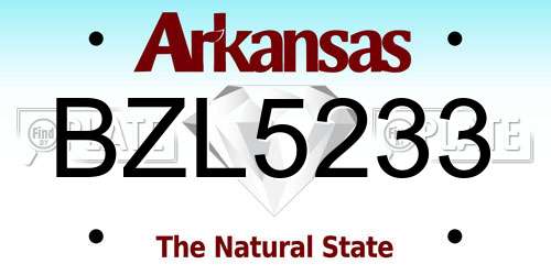 BZL5233 Arkansas License Plate