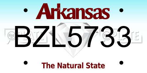 BZL5733 Arkansas License Plate