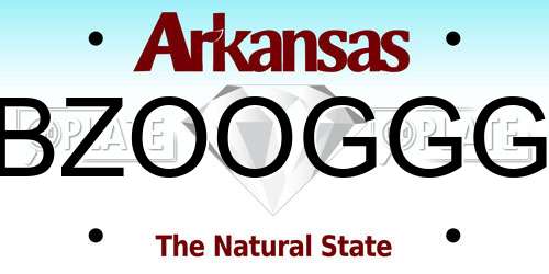 BZOOGGG Arkansas License Plate