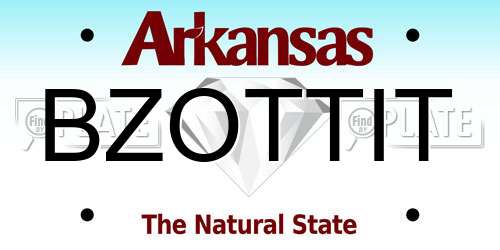 BZOTTIT Arkansas License Plate