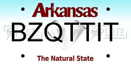 BZQTTIT Arkansas License Plate