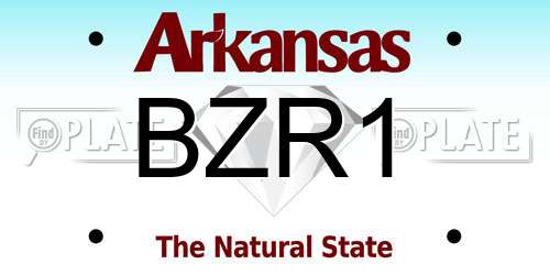 BZR1 Arkansas License Plate