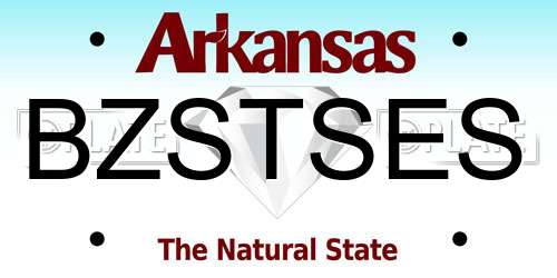 BZSTSES Arkansas License Plate