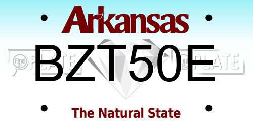 BZT50E Arkansas License Plate