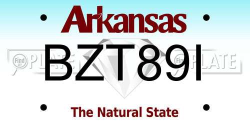 BZT89I Arkansas License Plate