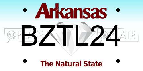 BZTL24 Arkansas License Plate