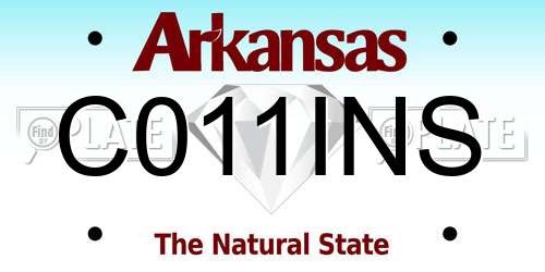 C011INS Arkansas License Plate