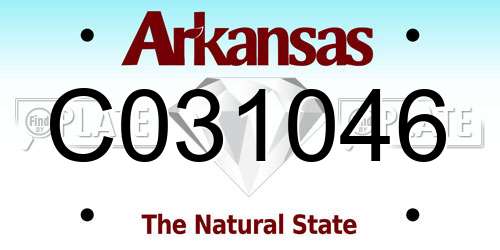 C031046 Arkansas License Plate