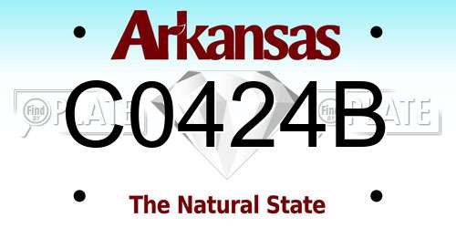 C0424B Arkansas License Plate