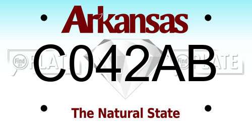 C042AB Arkansas License Plate