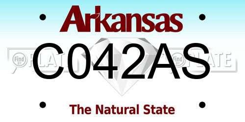C042AS Arkansas License Plate