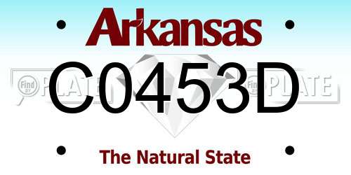 C0453D Arkansas License Plate