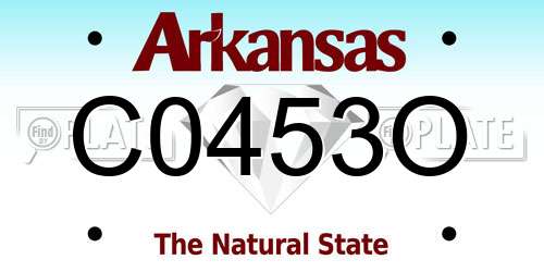 C0453O Arkansas License Plate