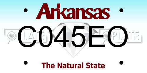 C045EO Arkansas License Plate