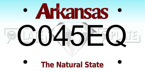 C045EQ Arkansas License Plate