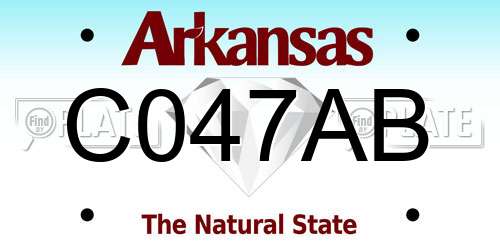 C047AB Arkansas License Plate