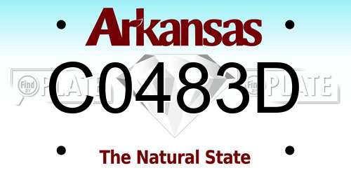 C0483D Arkansas License Plate