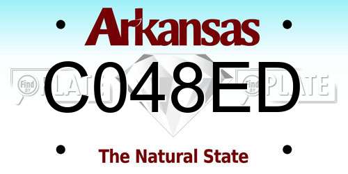 C048ED Arkansas License Plate
