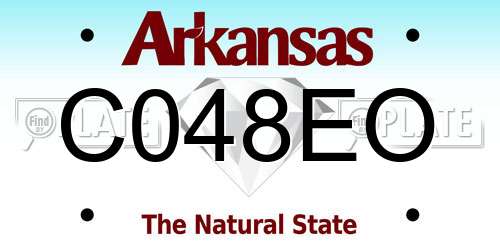 C048EO Arkansas License Plate