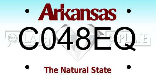 C048EQ Arkansas License Plate