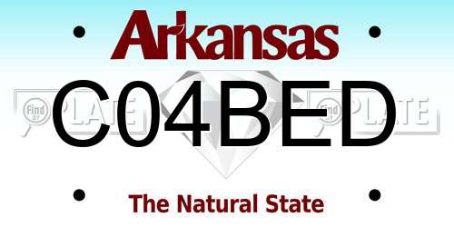 C04BED Arkansas License Plate