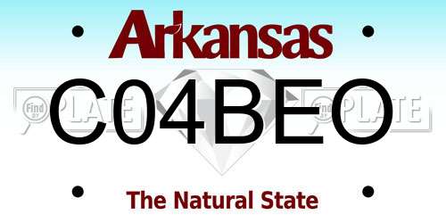 C04BEO Arkansas License Plate