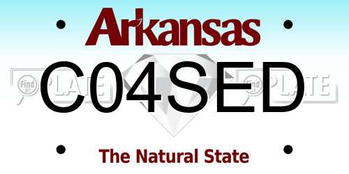 C04SED Arkansas License Plate