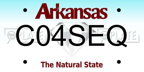C04SEQ Arkansas License Plate